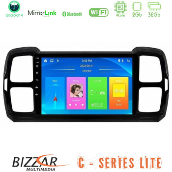 Bizzar c Series Lite 4core Android14 2+32gb  Citroen ds5 Aircross 2017-2021 Navigation Multimedia Tablet 9" u-c-Ct1240