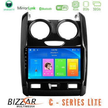 Bizzar c Series Lite 4core Android14 2+32gb  Dacia Duster 2014-2018 Navigation Multimedia Tablet 9" u-c-Dc0430