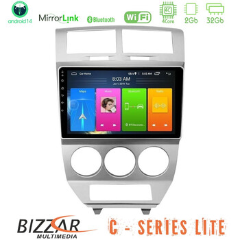 Bizzar c Series Lite 4core Android14 2+32gb  Dodge Caliber 2006-2011 Navigation Multimedia Tablet 10" u-c-Dg0707