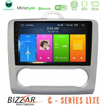 Bizzar c Series Lite 4core Android14 2+32gb  Ford Focus Auto ac Navigation Multimedia Tablet 9" u-c-Fd0041a