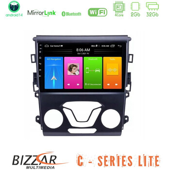 Bizzar c Series Lite 4core Android14 2+32gb  Ford Mondeo 2014-2017 Navigation Multimedia Tablet 9" u-c-Fd0106