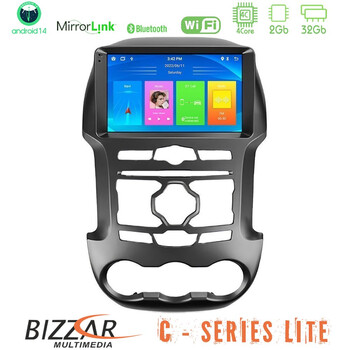Bizzar c Series Lite 4core Android14 2+32gb  Ford Ranger 2012-2016 Navigation Multimedia Tablet 9" u-c-Fd0902