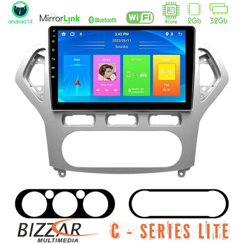 Bizzar c Series Lite 4core Android14 2+32gb  Ford Mondeo 2007-2010 Auto a/c Navigation Multimedia Tablet 9" u-c-Fd0919a