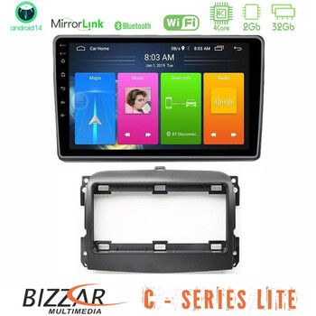Bizzar c Series Lite 4core Android14 2+32gb  Fiat 500l Navigation Multimedia Tablet 10" u-c-Ft410