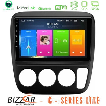 Bizzar c Series Lite 4core Android14 2+32gb  Honda crv 1997-2001 Navigation Multimedia Tablet 9" u-c-Hd0935