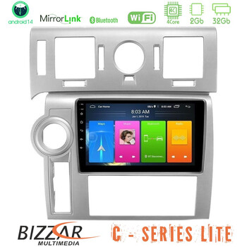 Bizzar c Series Lite 4core Android14 2+32gb  Hummer h2 2008-2009 Navigation Multimedia Tablet 9" u-c-Hu002n