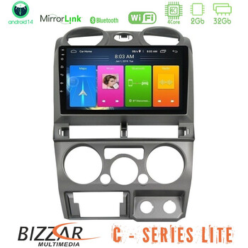 Bizzar c Series Lite 4core Android14 2+32gb  Isuzu d-max 2007-2011 Navigation Multimedia Tablet 9" u-c-Iz0770