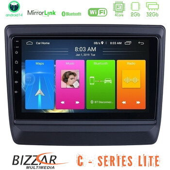 Bizzar c Series Lite 4core Android14 2+32gb  Isuzu d-max 2020-2023 Navigation Multimedia Tablet 9" u-c-Iz715