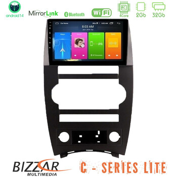 Bizzar c Series Lite 4core Android14 2+32gb  Jeep Commander 2007-2008 Navigation Multimedia Tablet 9" u-c-Jp026n