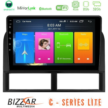Bizzar c Series Lite 4core Android14 2+32gb  Jeep Grand Cherokee 1999-2004 Navigation Multimedia Tablet 9" u-c-Jp027n