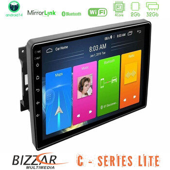 Bizzar c Series Lite 4core Android14 2+32gb  Chrysler / Dodge / Jeep Navigation Multimedia Tablet 10" u-c-Jp0744