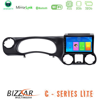 Bizzar c Series Lite 4core Android14 2+32gb  Jeep Wrangler 2011-2014 Navigation Multimedia Tablet 10" u-c-Jp0787