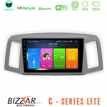 Bizzar c Series Lite 4core Android14 2+32gb  Jeep Grand Cherokee 2005-2007 Navigation Multimedia Tablet 10" u-c-Jp1152