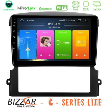 Bizzar c Series Lite 4core Android14 2+32gb  kia Sorento Navigation Multimedia Tablet 9" u-c-Ki0407