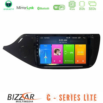 Bizzar c Series Lite 4core Android14 2+32gb  kia Ceed 2013-2017 Navigation Multimedia Tablet 9" u-c-Ki0610