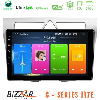 Bizzar c Series Lite 4core Android14 2+32gb  kia Picanto Navigation Multimedia Tablet 9" u-c-Ki0850