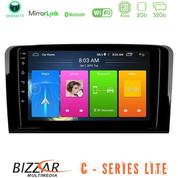 Bizzar c Series Lite 4core Android14 2+32gb  Mercedes Ml/gl Class Navigation Multimedia Tablet 9" u-c-Mb0761