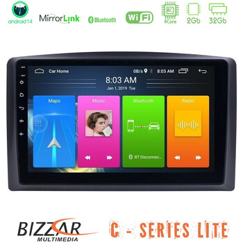 Bizzar c Series Lite 4core Android14 2+32gb  Mercedes Vito 2015-2021 Navigation Multimedia Tablet 10" u-c-Mb0779