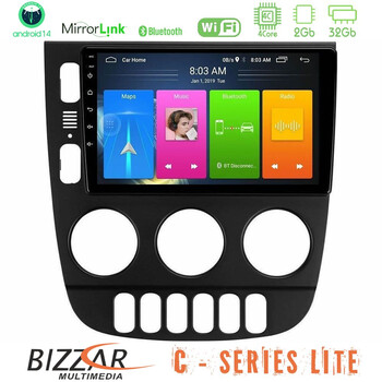Bizzar c Series Lite 4core Android14 2+32gb  Mercedes ml Class 1998-2005 Navigation Multimedia Tablet 9" u-c-Mb1418