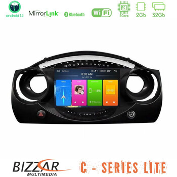 Bizzar c Series Lite 4core Android14 2+32gb  Mini Cooper r50 Navigation Multimedia Tablet 9" u-c-Mn1521