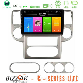 Bizzar c Series Lite 4core Android14 2+32gb  Nissan x-Trail 2003-2007 Navigation Multimedia Tablet 10" u-c-Ns1502