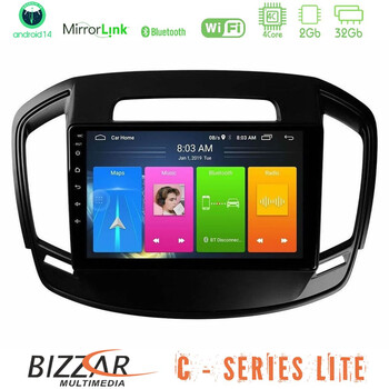 Bizzar c Series Lite 4core Android14 2+32gb  Opel Insignia 2014-2017 Navigation Multimedia Tablet 9" u-c-Op0064