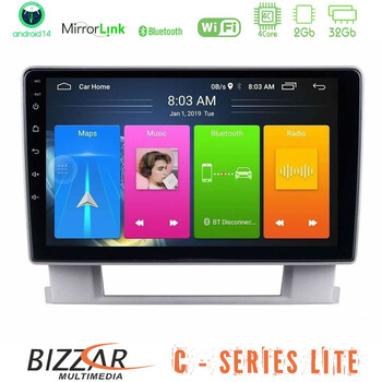 Bizzar c Series Lite 4core Android14 2+32gb  Opel Astra j 2010-2014 Navigation Multimedia Tablet 9" u-c-Op0367