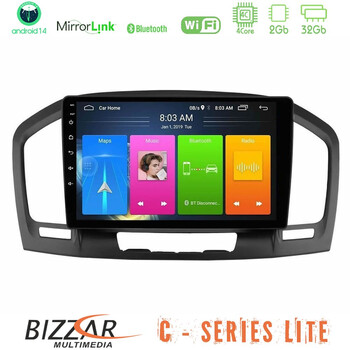 Bizzar c Series Lite 4core Android14 2+32gb  Opel Insignia 2008-2013 Navigation Multimedia Tablet 9" u-c-Op0462