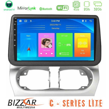 Bizzar c Series Lite 4core Android14 2+32gb  Opel Corsa C/combo c Navigation Multimedia Tablet 9" u-c-Op1707