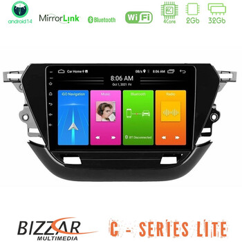 Bizzar c Series Lite 4core Android14 2+32gb  Opel Corsa f 2019-2023 Navigation Multimedia Tablet 9" u-c-Op1740