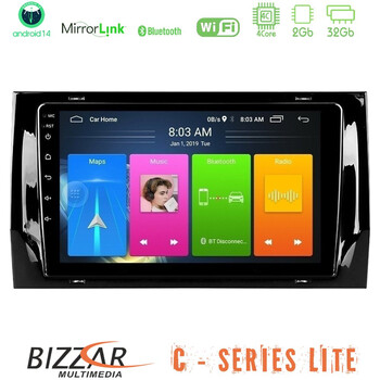 Bizzar c Series Lite 4core Android14 2+32gb  Skoda Kodiaq 2017-> Navigation Multimedia Tablet 10" u-c-Sk0187