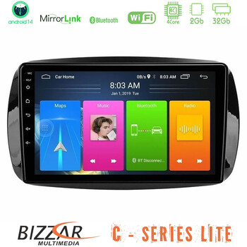 Bizzar c Series Lite 4core Android14 2+32gb  Smart 453 Navigation Multimedia Tablet 9" u-c-Sm0861