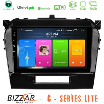 Bizzar c Series Lite 4core Android14 2+32gb  Suzuki Vitara 2015-2021 Navigation Multimedia Tablet 9" u-c-Sz0162