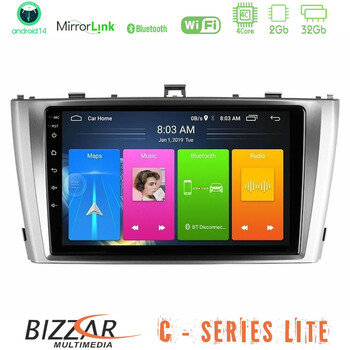 Bizzar c Series Lite 4core Android14 2+32gb  Toyota Avensis t27 Navigation Multimedia Tablet 9" u-c-Ty0864