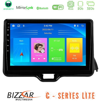 Bizzar c Series Lite 4core Android14 2+32gb  Toyota Yaris 2020-> Navigation Multimedia Tablet 9" u-c-Ty1079
