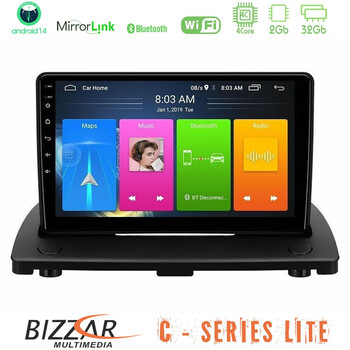 Bizzar c Series Lite 4core Android14 2+32gb  Volvo Xc90 2006-2014 Navigation Multimedia Tablet 9" u-c-Vl0976