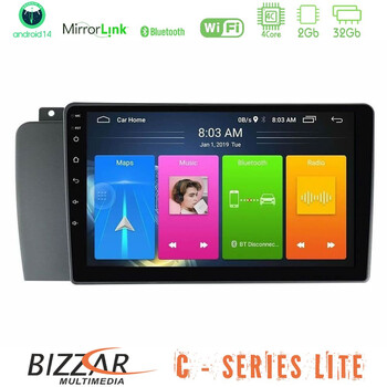 Bizzar c Series Lite 4core Android14 2+32gb  Volvo s60 2004-2009 Navigation Multimedia Tablet 9" u-c-Vl1514