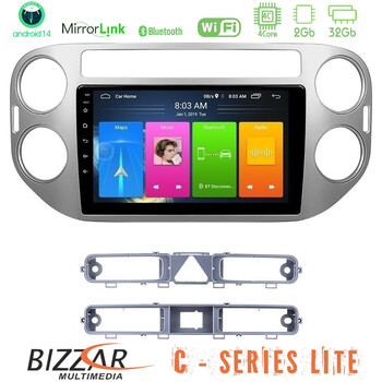 Bizzar c Series Lite 4core Android14 2+32gb  vw Tiguan Navigation Multimedia Tablet 9" u-c-Vw0083