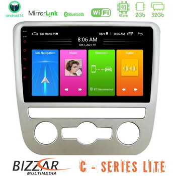 Bizzar c Series Lite 4core Android14 2+32gb  vw Scirocco 2008 – 2014 Navigation Multimedia Tablet 9" u-c-Vw092n