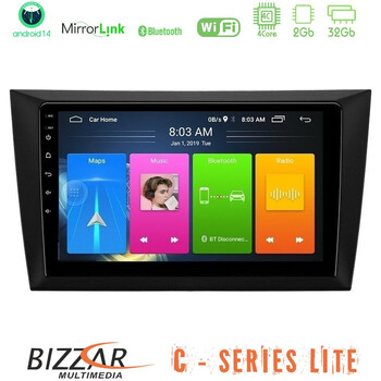 Bizzar c Series Lite 4core Android14 2+32gb  vw Golf 6 Navigation Multimedia Tablet 9" u-c-Vw0999