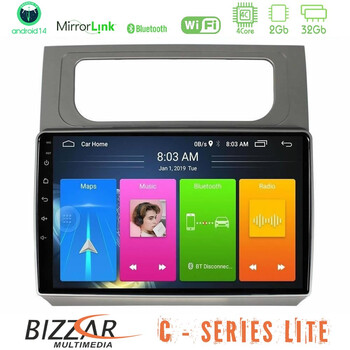 Bizzar c Series Lite 4core Android14 2+32gb  vw Touran 2011-2015 Navigation Multimedia Tablet 10" u-c-Vw1002