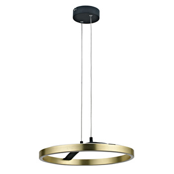 POWERTECH LED φωτιστικό οροφής HLL-0201, 29W, 4000K, Φ38x120cm, χρυσό/μαύρο