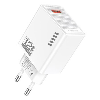 KAKUSIGA φορτιστής τοίχου KSC-1235, USB, 12W, λευκός