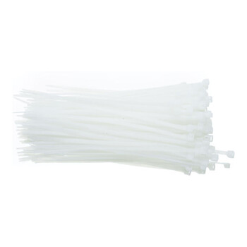 CABLEXPERT NYLON CABLE TIES 200x4.8MM FROST+UV RESISTANT (100PCS/BAG) WHITE
