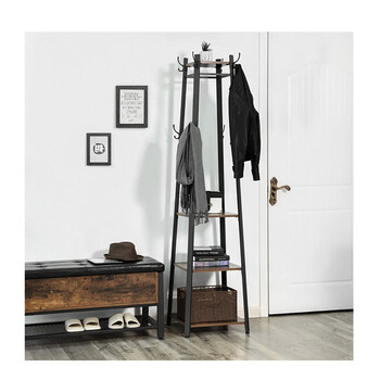 Μεταλλικός Καλόγερος με 3 Ράφια 45 x 45 x 181 cm VASAGLE LCR80X