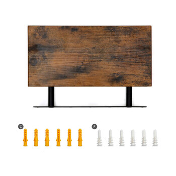 Επιτοίχιο Ξύλινο Ράφι 40 x 20 x 3.8 Χρώματος Σκούρο Καφέ VASAGLE LWS24BX