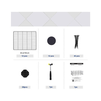 Μεταλλικό Πάρκο Μικρών Ζώων 143 x 73 x 46 cm Songmics LPI01H