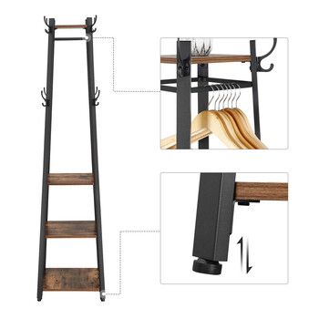 Μεταλλικός Καλόγερος με 3 Ράφια 45 x 45 x 181 cm VASAGLE LCR80X