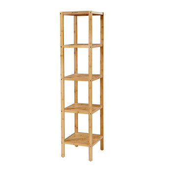 Ξύλινη Ραφιέρα Μπάνιου από Μπαμπού με 5 Ράφια 33 x 33 x 146 cm Songmics BCB55Y