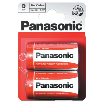 Panasonic R20 D (Blister) Carbon Zinc battery  (PAN10865)